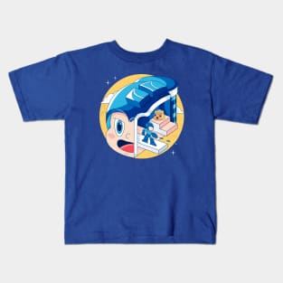 The Blue Bomber Head Kids T-Shirt